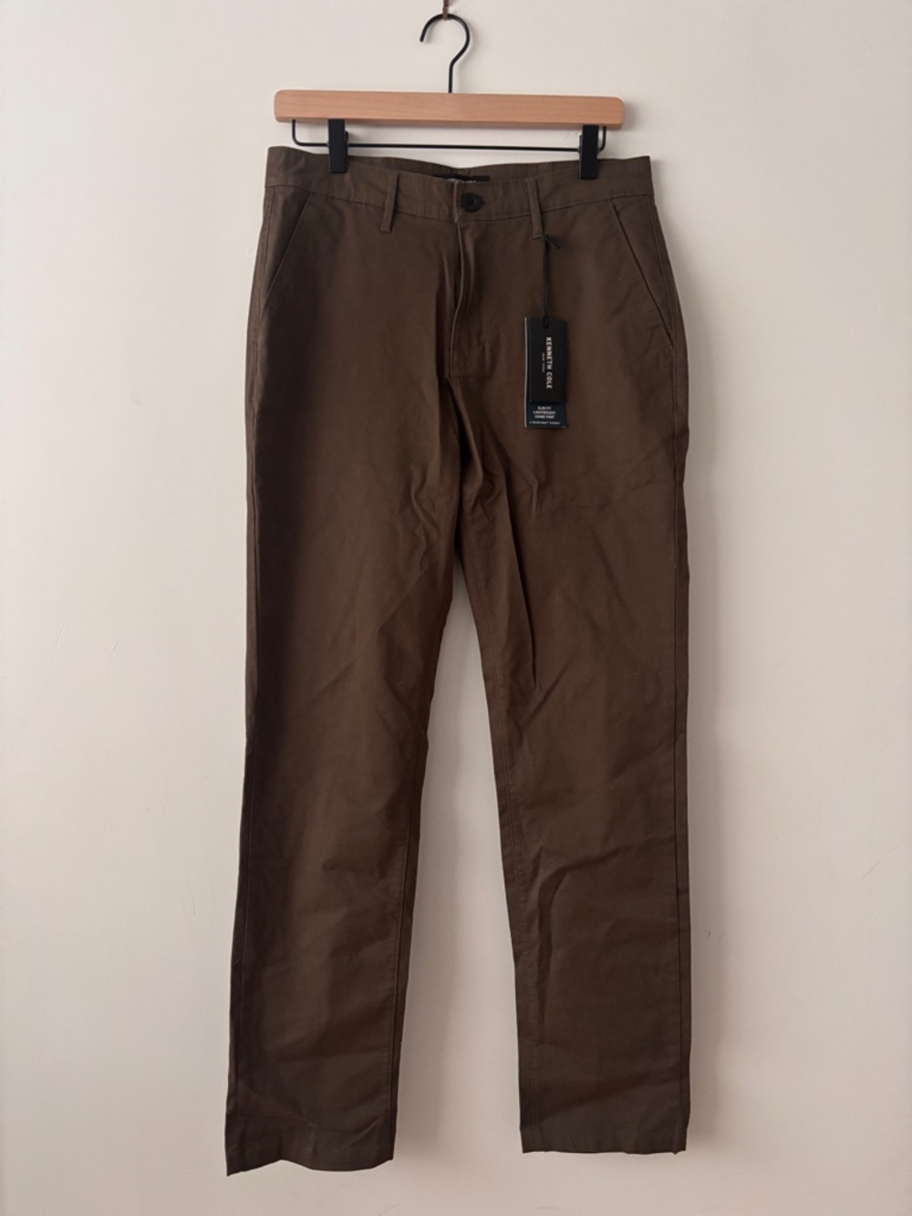 Kenneth Cole Men's Dark Brown Chinos